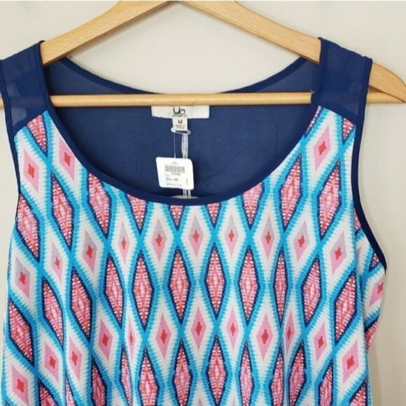 NWT Ya Los Angeles | Open Back Print Tank Blouse Size Medium - Picture 2 of 5